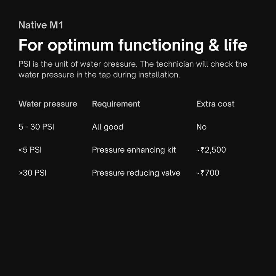 Urban Company Native M1 Water Purifier