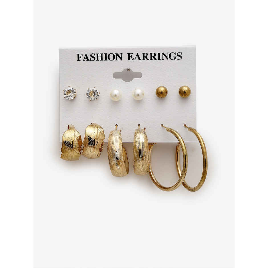 YouBella Jewellery Celebrity Inspired Gold Plated Earrings Combo for Girls and Women (YBEAR - 32923)