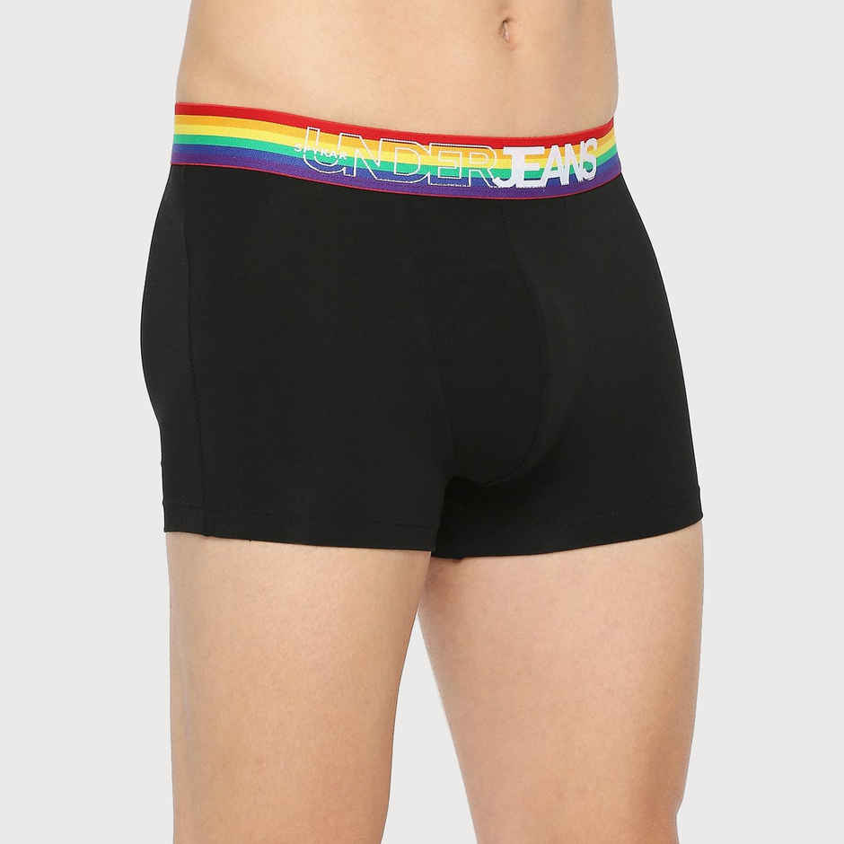 Underjeans by Spykar Men's Black Multi Pack of 1 Trunk | S