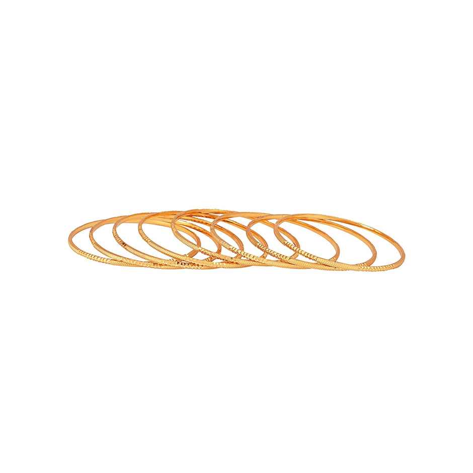 Shining Diva Fashion Set of 8 Traditional Design One Gram Gold Plated Bangle for Women | 11712b-2.8