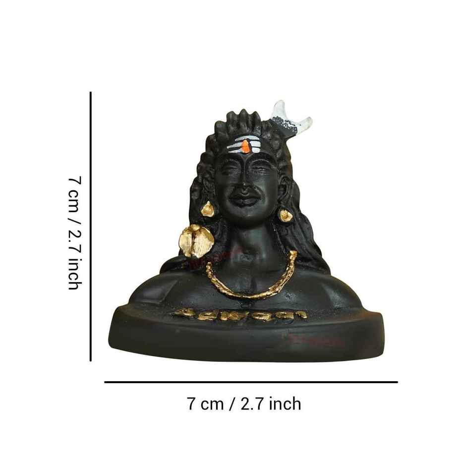 Tied Ribbons Small Adiyogi Statue Shiva Idol Showpiece | 7 cm