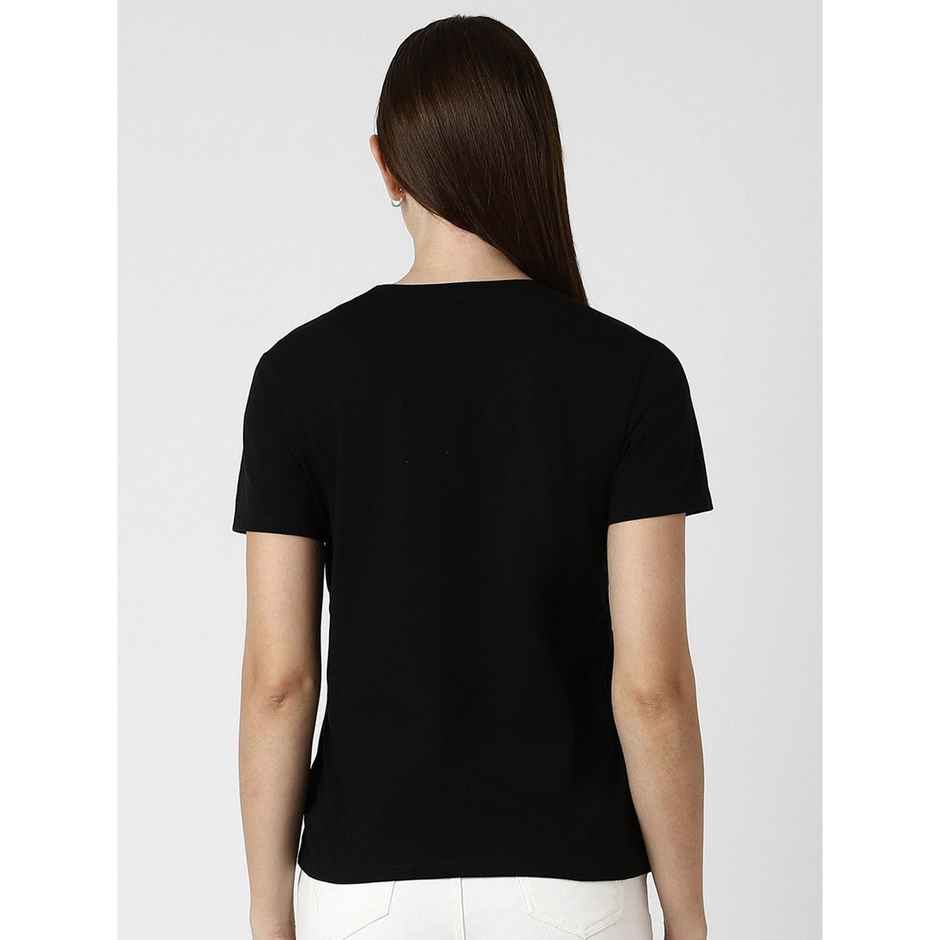 Smartees Women's Printed T-shirt | Black - M