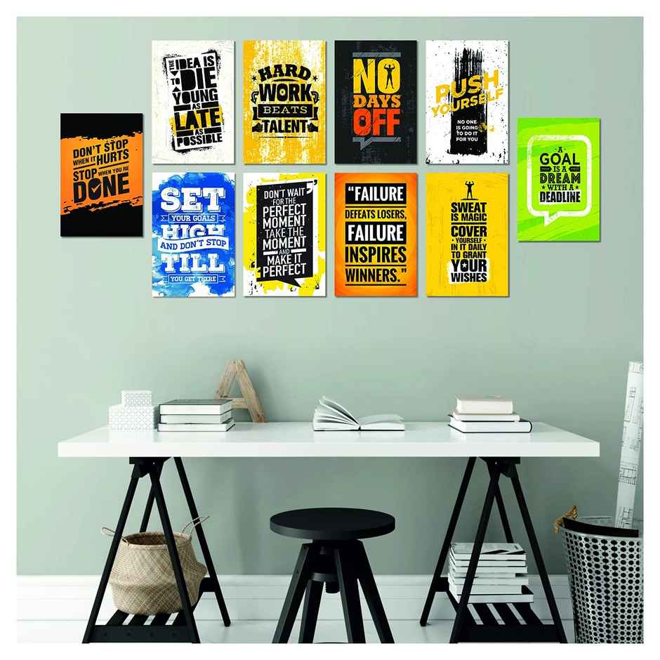 Paper Plane Design Wall Posters For Office Decor | Set of 10 | Size | 12 Inch x 18 Inch | D53