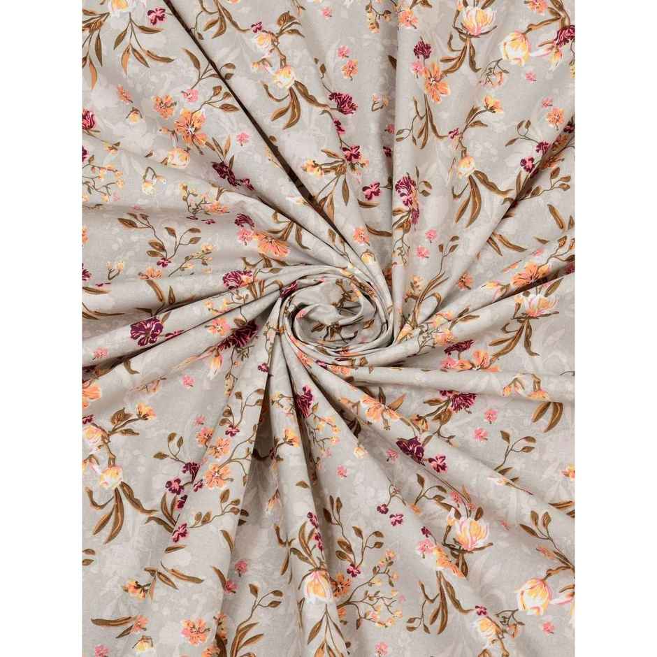 Bombay Dyeing Florentine 144 TC 100% Cotton Light Brown Double Size Bedsheet with 2 Pillow Covers