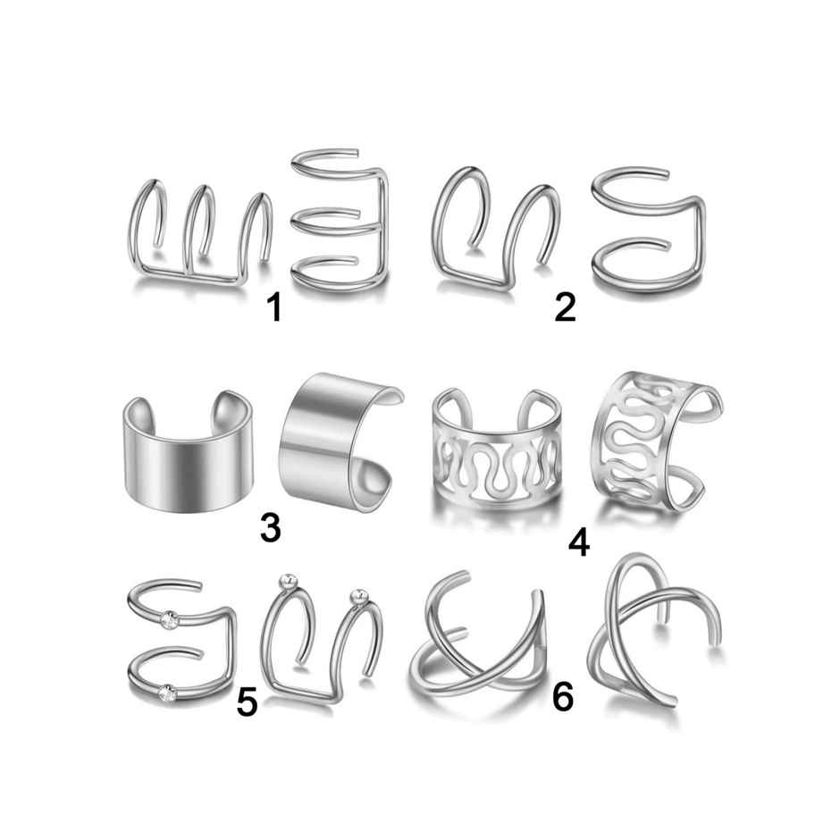 YouBella Fashion Latest Stylish 36 Pcs Combo Clip On Ear Cuff for Women Girls Men (YBEAR - 33415)