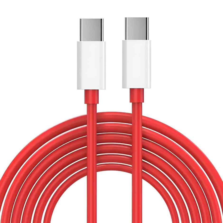 Sounce 65W Oneplus Charge Cable,6.5A USB Type-C To Type C Compatible With One Plus 8T/9/9R/9Pro/9Rt/10RNord & For All Type C Device Red,1 Meter