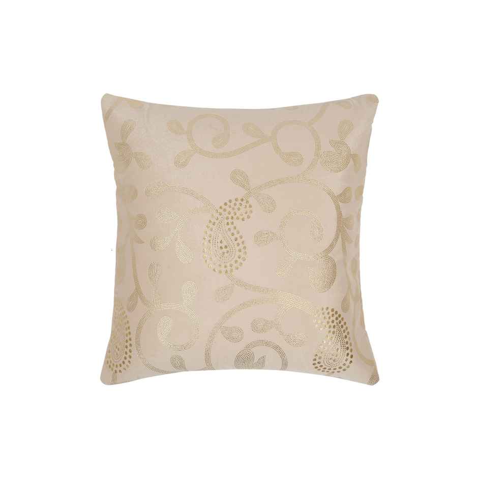 Hosta Homes Soft Velvet Golden Foil Geometric Pattern Printed Cushion Covers | Pack of 2