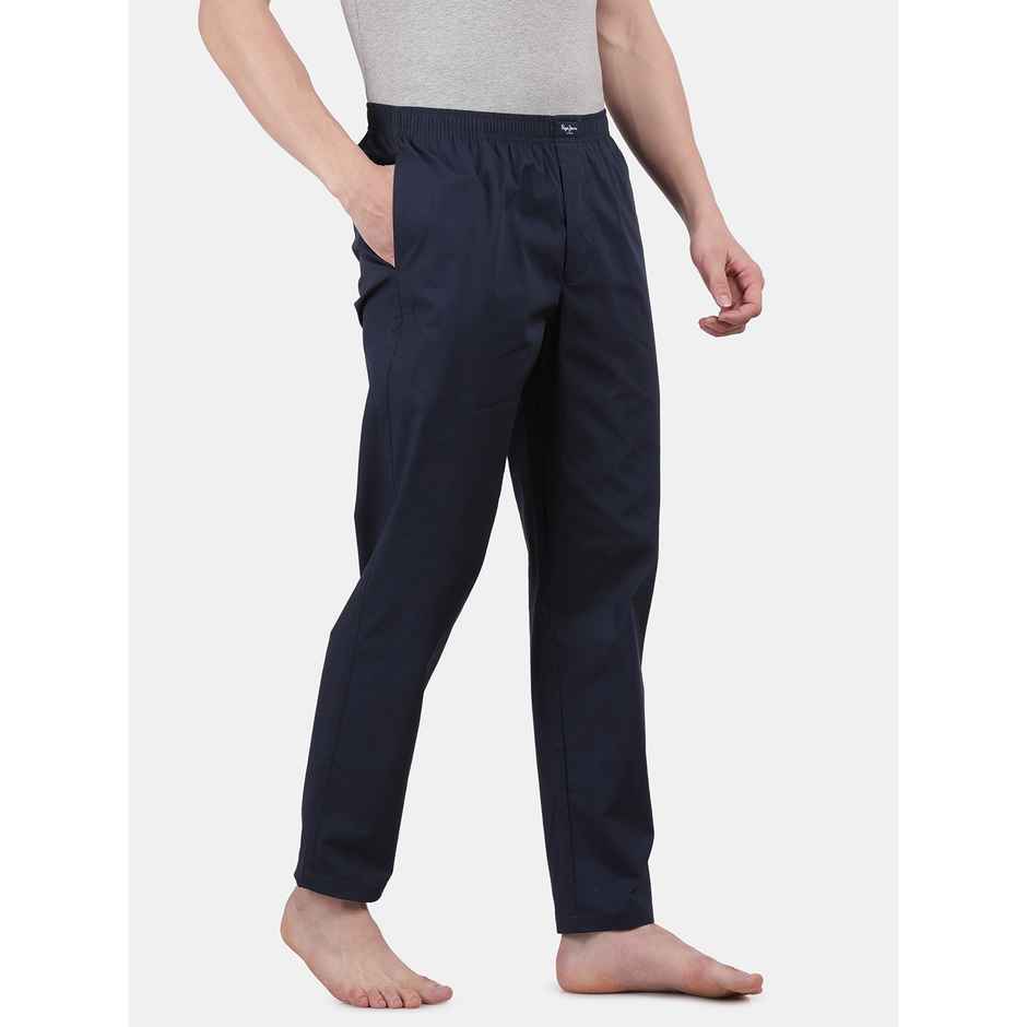 Pepe Jeans Mens Navy Cotton Solid Sleep wear - Pack of 1 (M) Comfort Fit, Soft Fabric, Breathable
