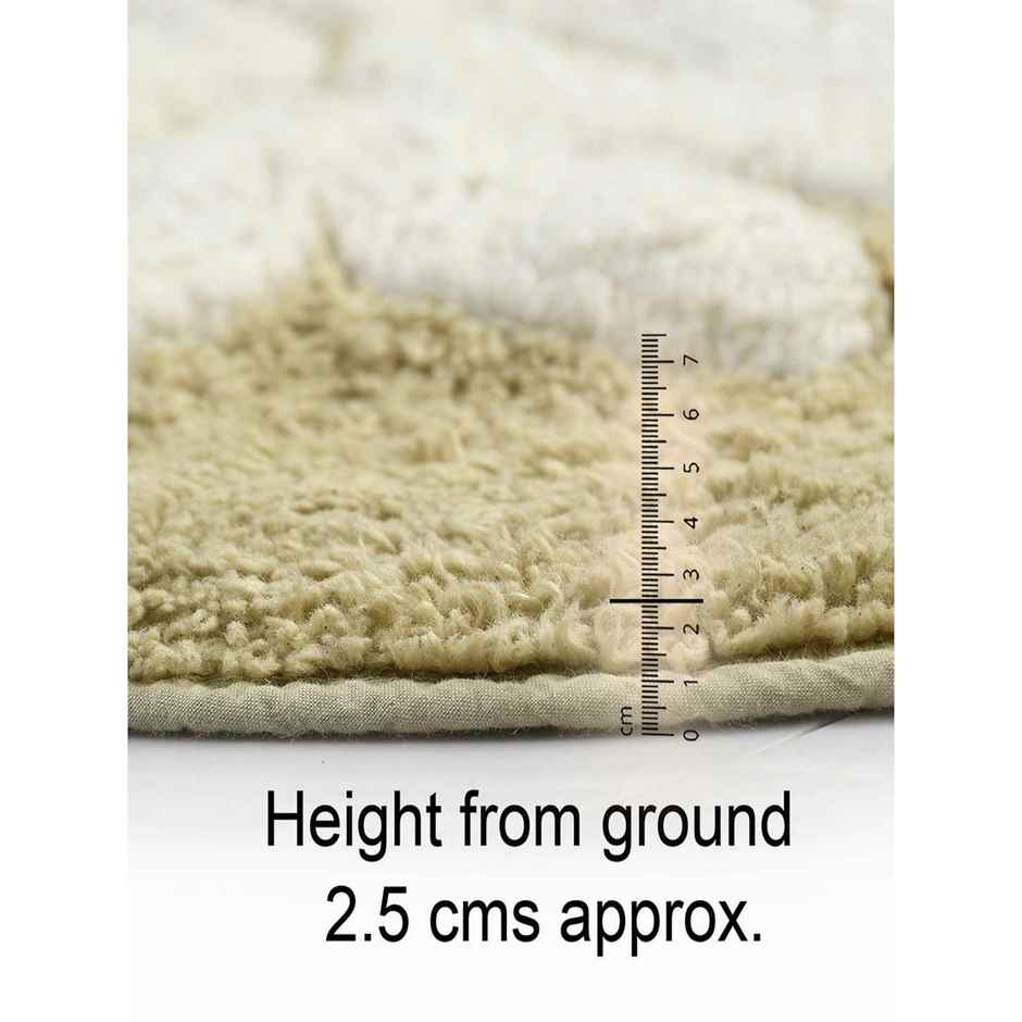 Saral Home Rosa Microfiber Anti-Slip Bath Mat | Beige | 50 x 80 cm