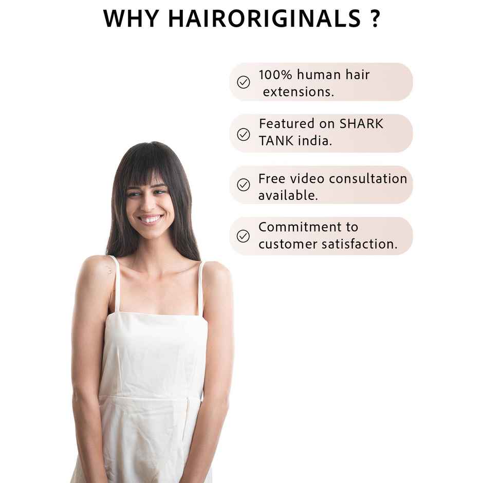 Hair Originals Hair Bangs, Clip-In Fringe Hairpiece For Instant Volume & Style Natural Black