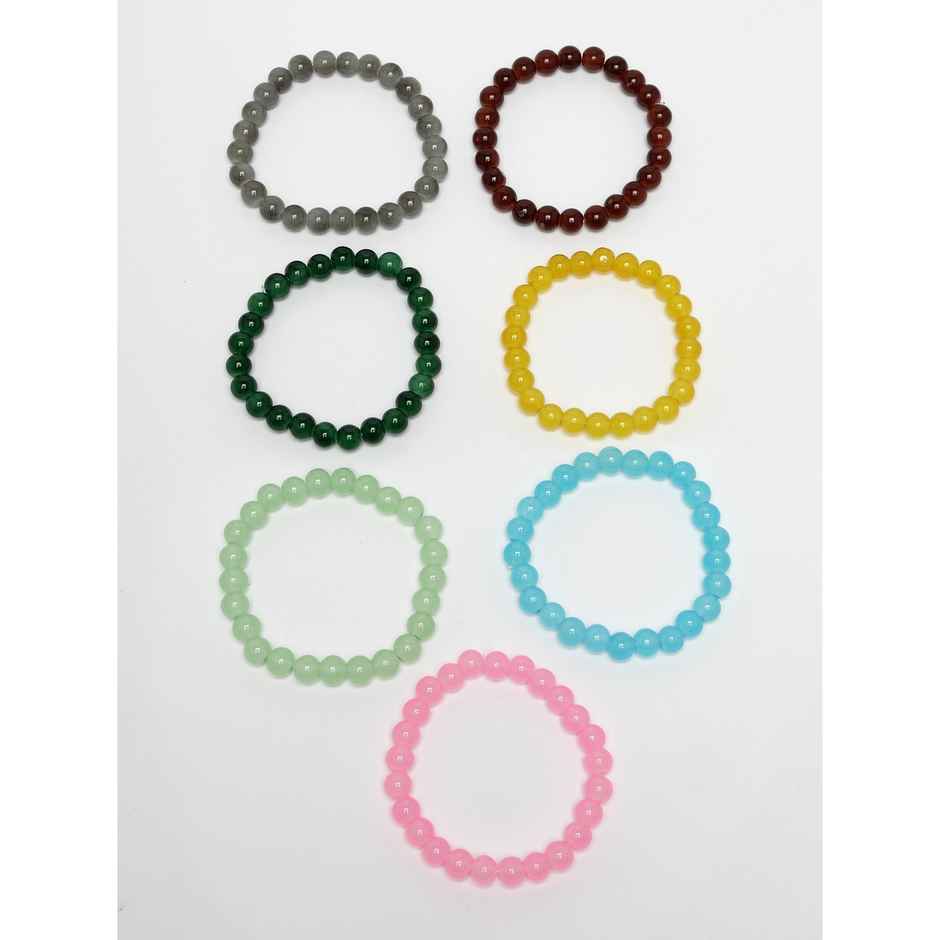 NVR Unisex Set of 7 Artificial Beads Bracelet | NVR2293