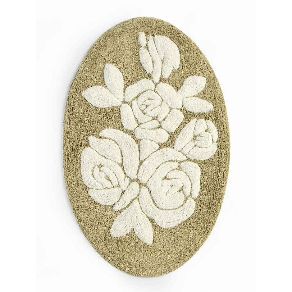 Saral Home Rosa Microfiber Anti-Slip Bath Mat | Beige | 50 x 80 cm