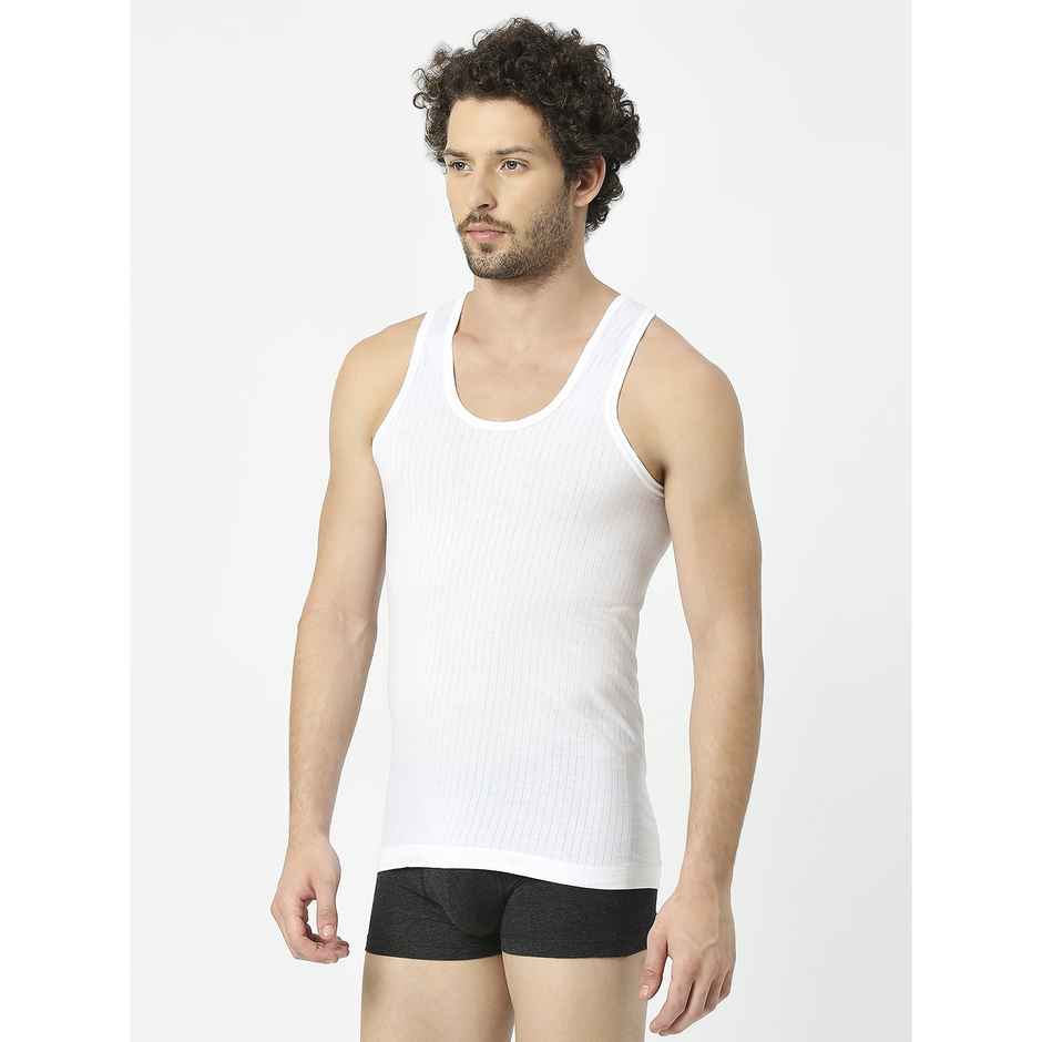 Frenchie Mens Vest Elite Rn Pack Of 2 - 85 cm - White