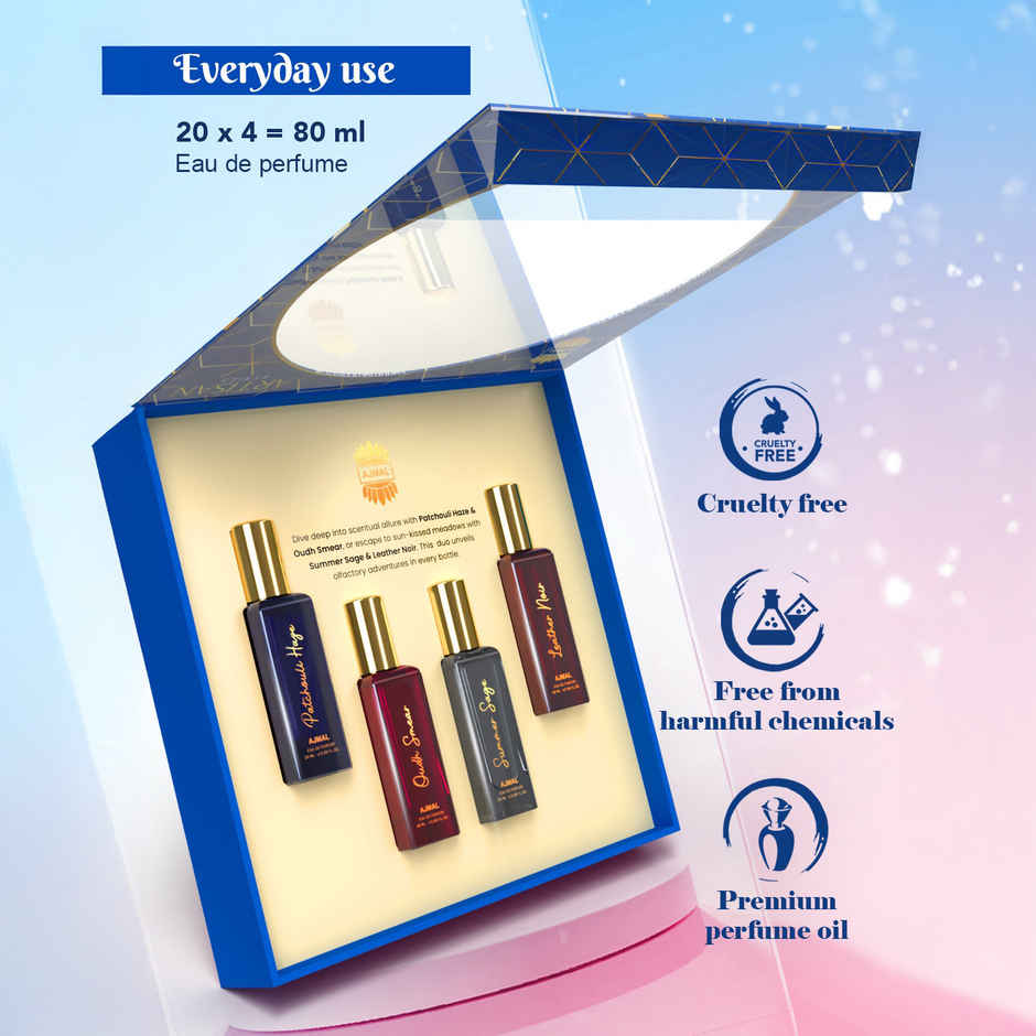 Ajmal Luxury Unisex Eau De Parfum Gift Set 4 x 20ml
