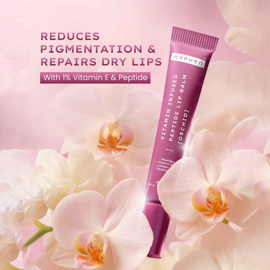 Hyphen Tinted Lip Balm | Brightens & Repairs Dry Lips | 1% Vitamin E, Peptide