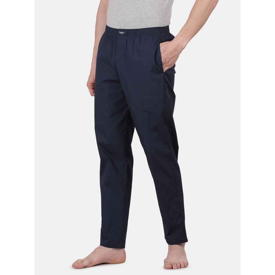 Pepe Jeans Mens Navy Cotton Solid Sleep wear - Pack of 1 (M) Comfort Fit, Soft Fabric, Breathable