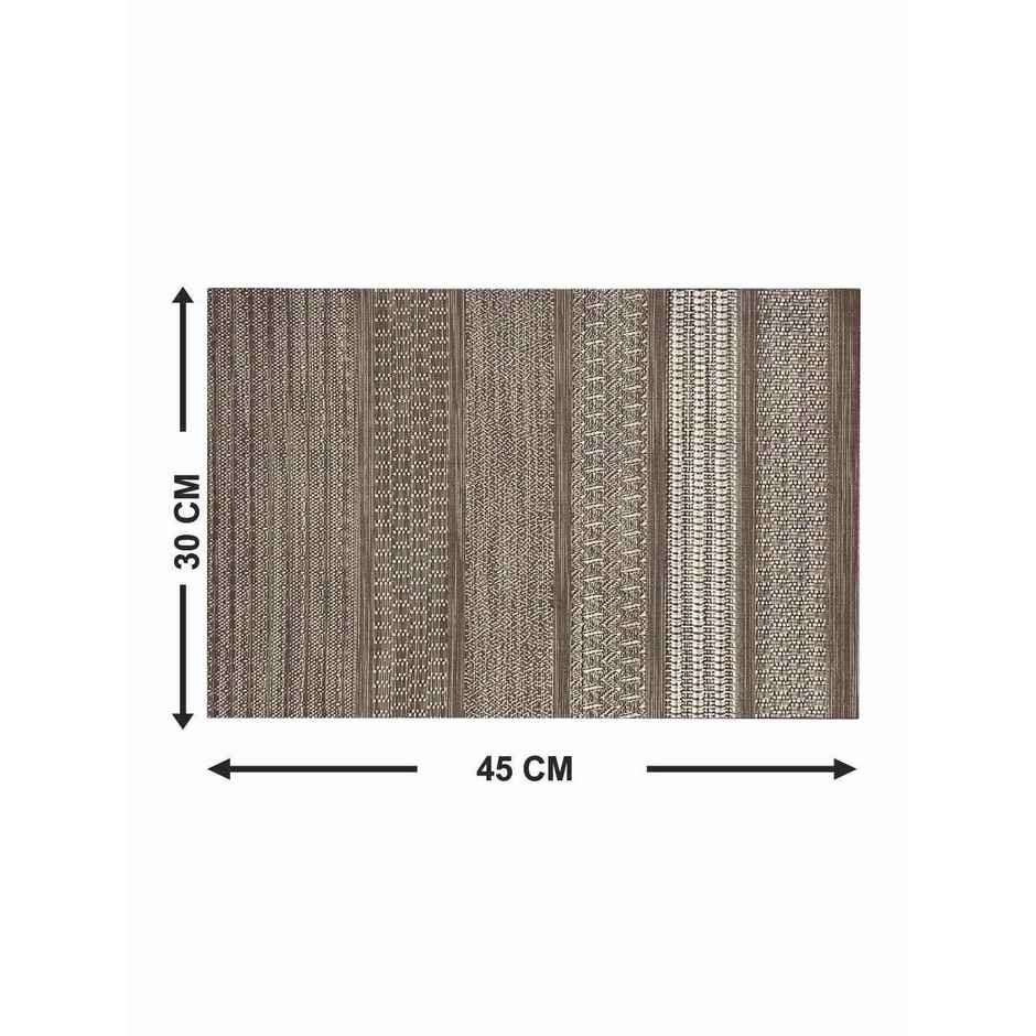 BIANCA Premium Woven PVC Placemat Dining Table | 12 X 18 | Alpine | Beige