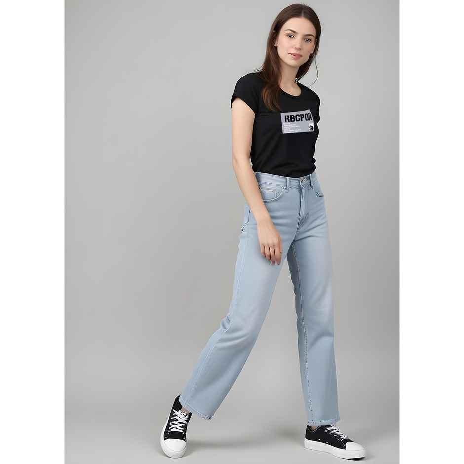 Smartees Women's Printed T-shirt | Black - XL