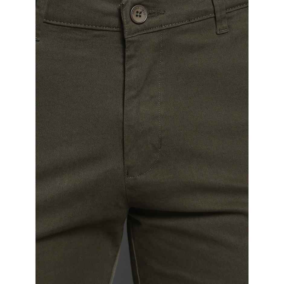 Dennis Lingo Men's Tapered Fit Cotton Cargos Trousers | Olive | 32