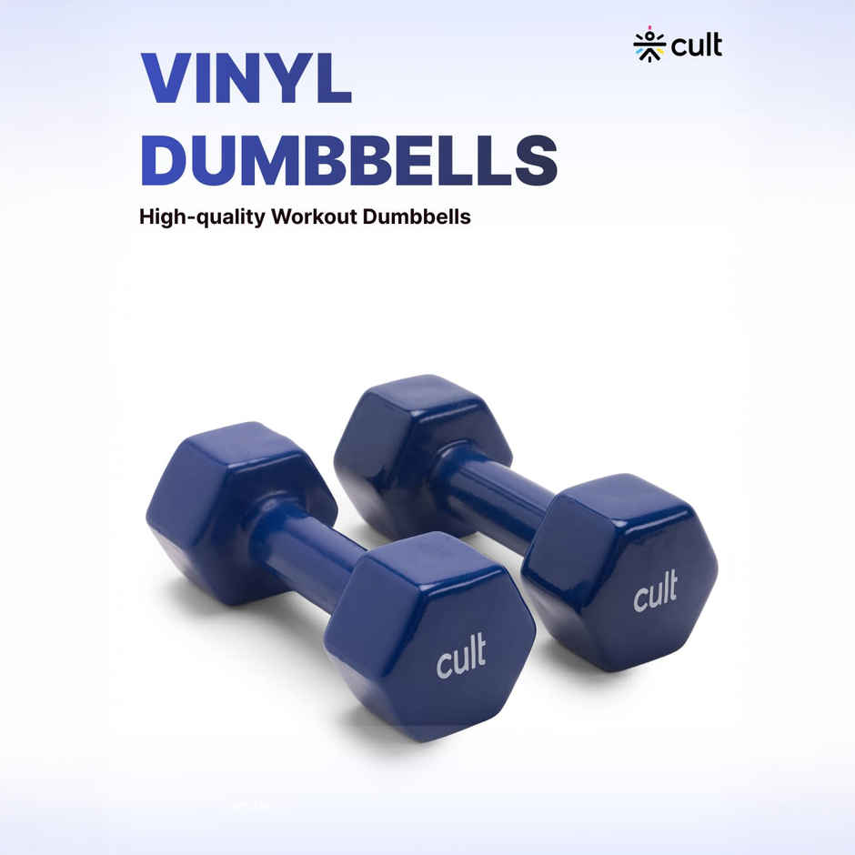Cult Vinyl Dumbbell Set (5 kg X 2) | Blue