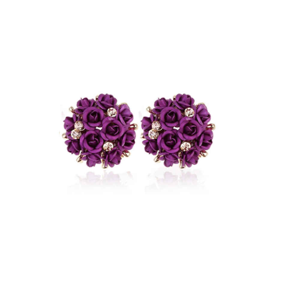 Youbella Jewellery Set With Earrings And Ring For Women And Girls (Purple)(Ybnk - 5731)