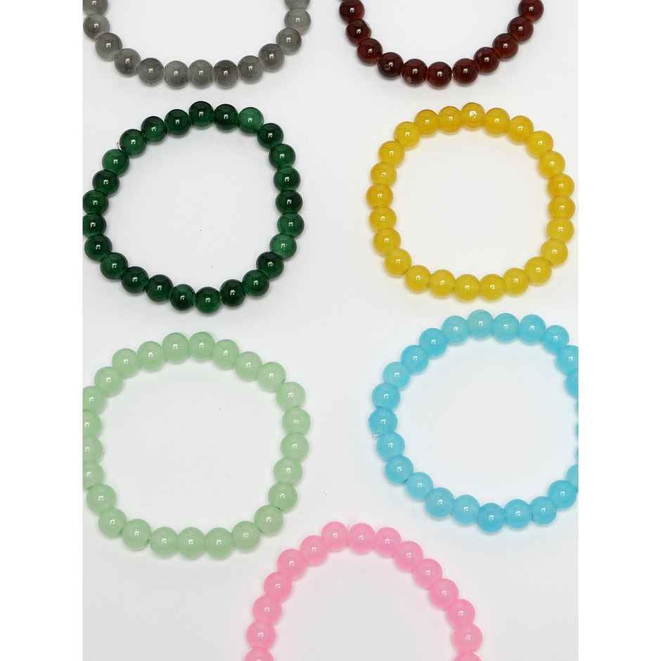 NVR Unisex Set of 7 Artificial Beads Bracelet | NVR2293