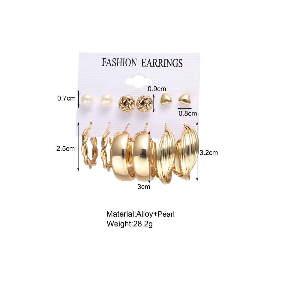 YouBella Jewellery Celebrity Inspired Gold Plated Earrings Combo for Girls and Women (YBEAR - 32934)