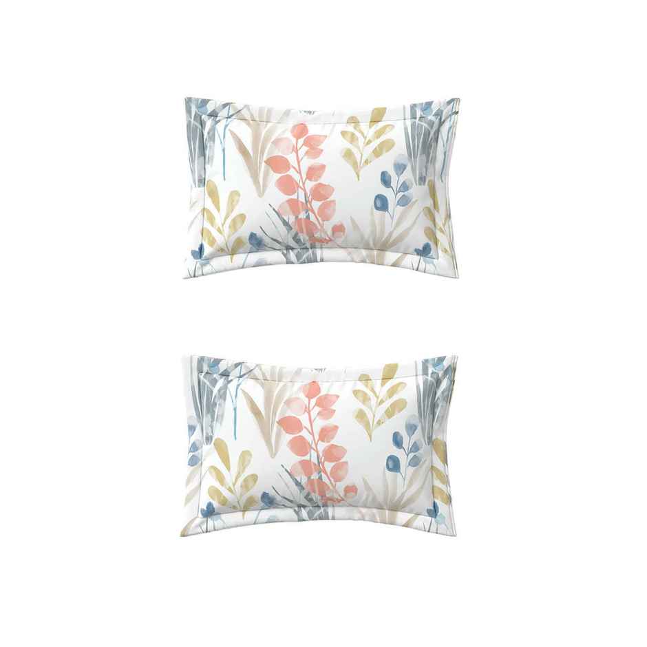 D'Decor Gifting Cotton Queen Flat Bedsheet | 145 TC Two Pillow Covers | Floral Pink