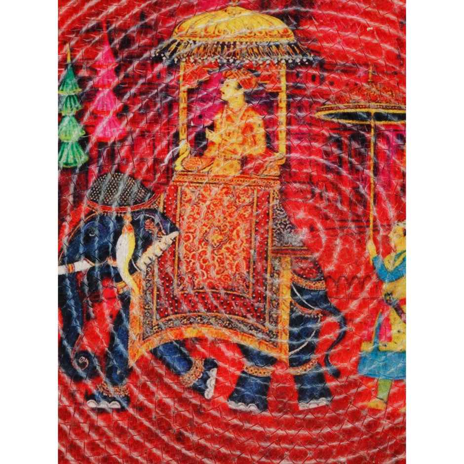 Hosta Homes Pure Cotton Red Elephant Digitally Printed Table Place Mats | Pack of 2