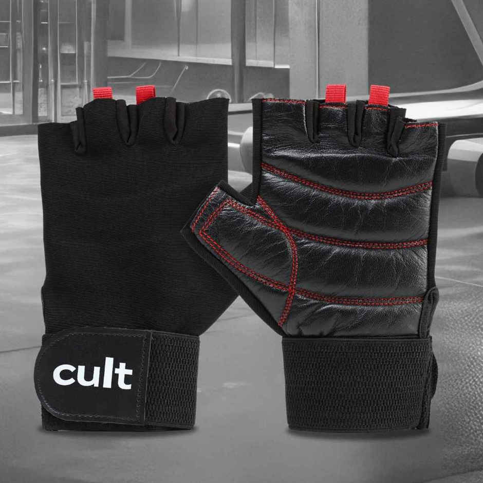 Cult Workout Gym Gloves | Medium | Black/Red