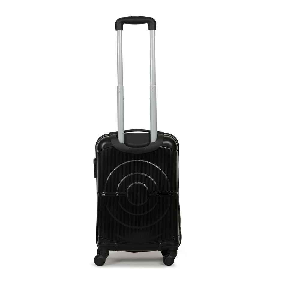 Teakwood Textured PP 48 L Telescopic Hard Luggage | Black - 55 cm