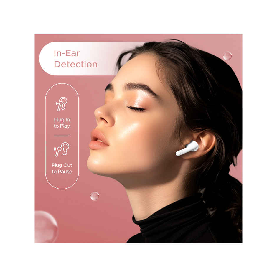 boAt Airdopes 155 Tws Earbuds W/ 40h Playtime, in-ear Detection, Quad Mics Enx Tech(Ivory White)