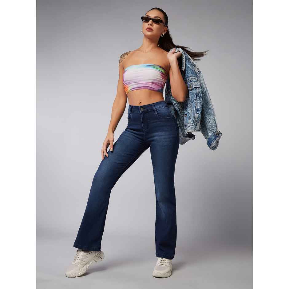 Miss Chase Women s Love Redemption Wide Leg Jeans | Navy Blue | 30