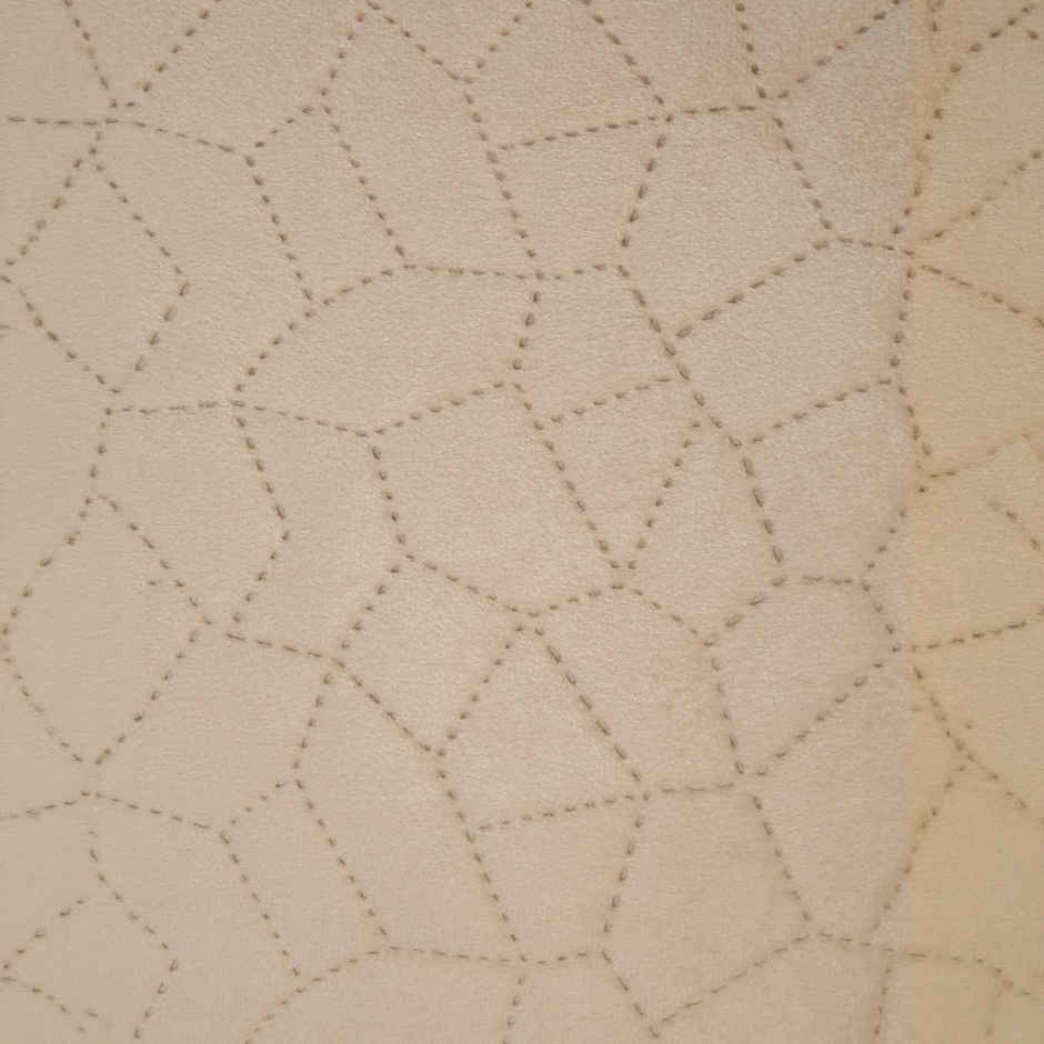 Hosta Homes Ultrasonic Polyvelvet Abstract Cream Pillow Covers Pack Pack 1