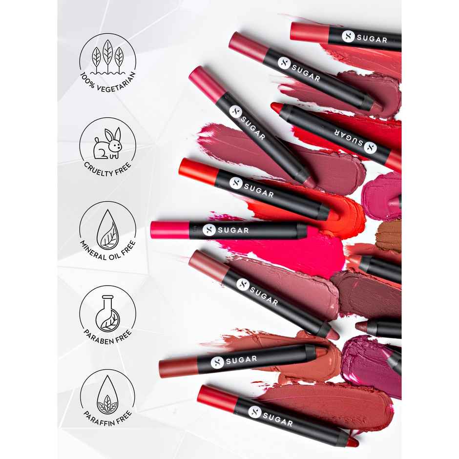 SUGAR Cosmetics Matte As Hell Crayon Lipstick - 07 Viola2.(599)