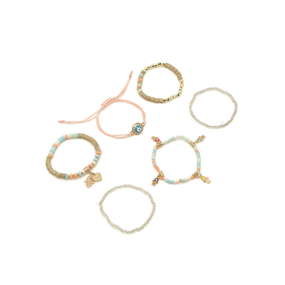 Youbella Jewellery Evil Eye Bracelet For Girls And Women (Multicolor) (Ybbn - 91785)