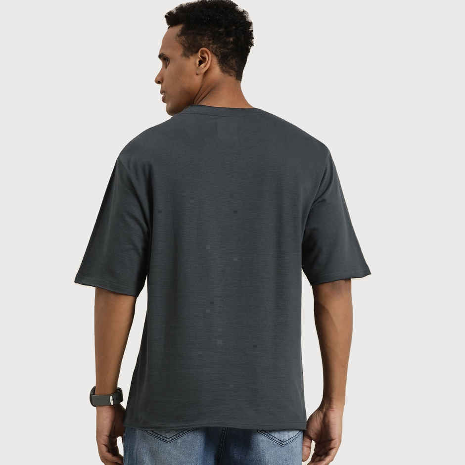Dillinger Men's Pure Cotton Pockets Oversized T-shirt | Grey - XL