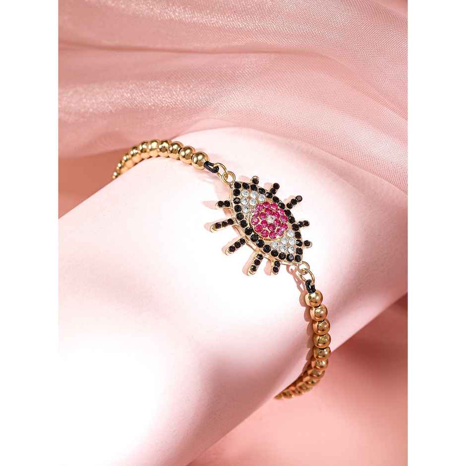 Rubans Women 2 Brass Handcrafted Gold-Plated Charm Bracelet