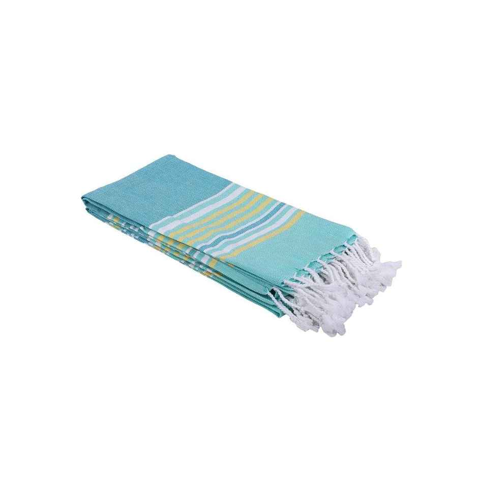 Bianca Ultra Soft Turkish Hammam Towel 100% Cotton 1pc Bath Towel | Jadore Stripe-Mint