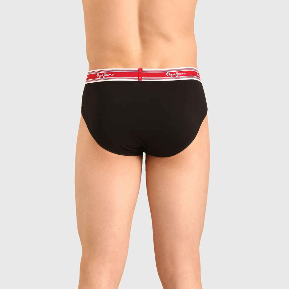 Pepe Jeans Men's Solid Black Brief | L