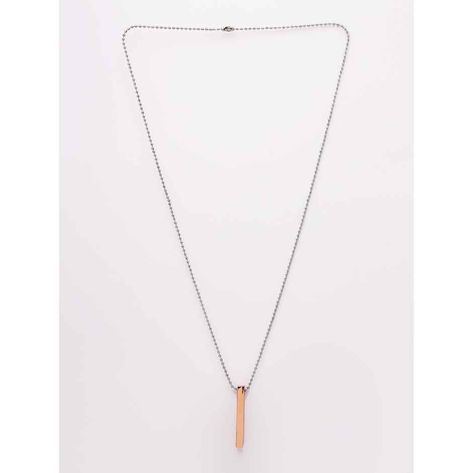 NVR Men's Copper Plated Geomatric Pendent With Chain | NVR2373