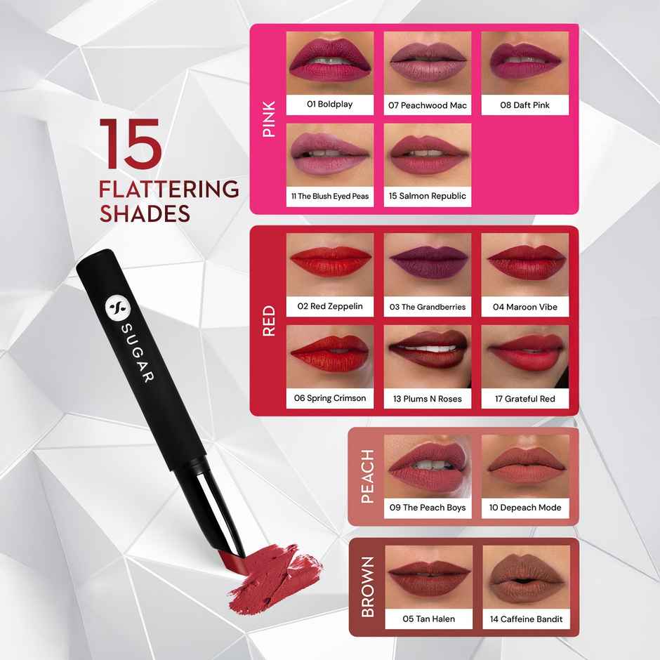SUGAR Cosmetics Matte Attack Transferproof Lipstick - 14 Caffeine Bandit