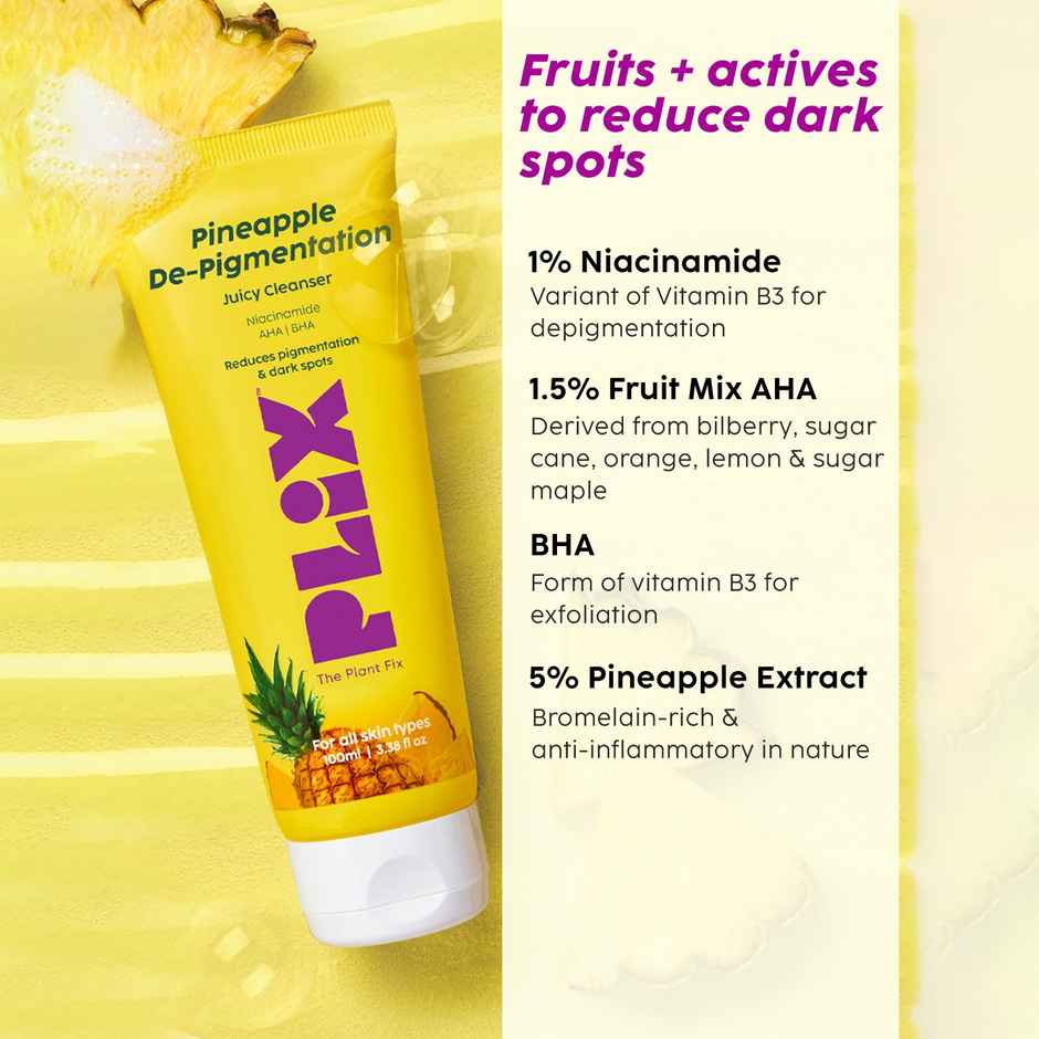 Plix The Plant Fix Pineapple De-pigmentation Skincare Kit For Dark Spot Removal