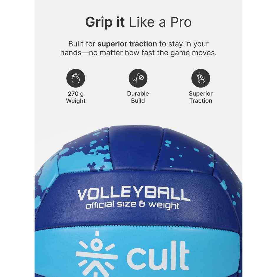 Cult Volleyball Spike Machine-Stitched | Blue