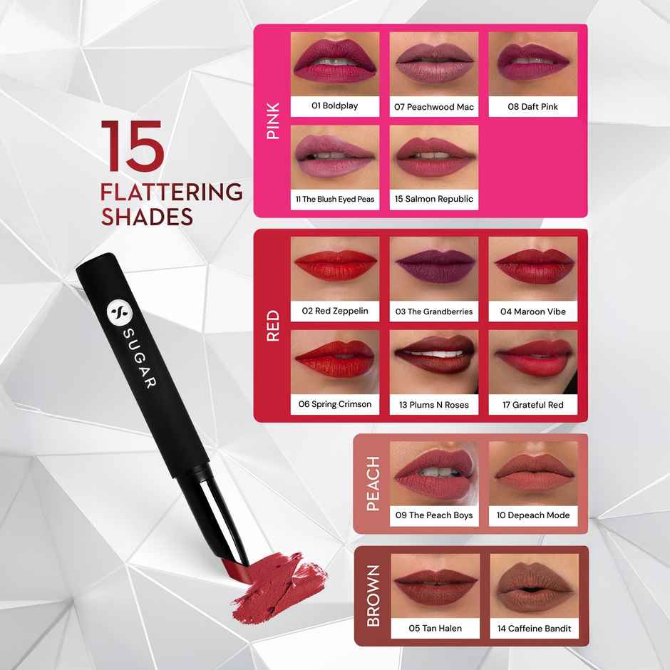 SUGAR Cosmetics Matte Attack Transferproof Lipstick | 04 Maroon Vibe | Dark Red