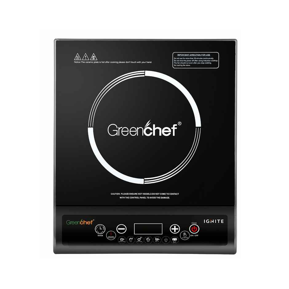 Greenchef Ignite 1800 W Induction Cooktop Push Button | Black
