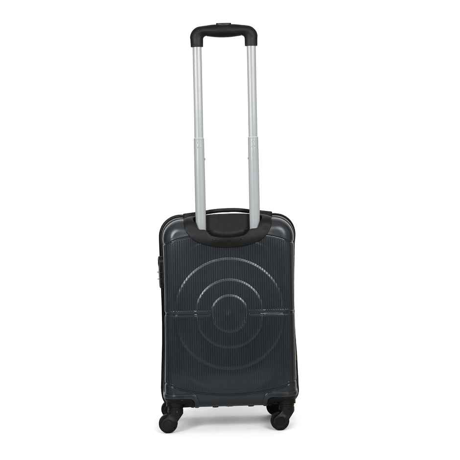 Teakwood Textured PP 40 L Retractable Hard Luggage | Grey - 55 cm