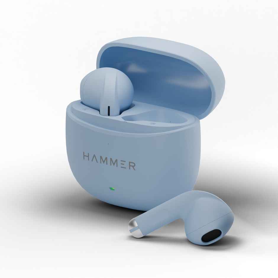 Hammer Ultra Pods True Wireless Earbuds| 13Mm Dynamic Drivers| 30H Playtime - Blue