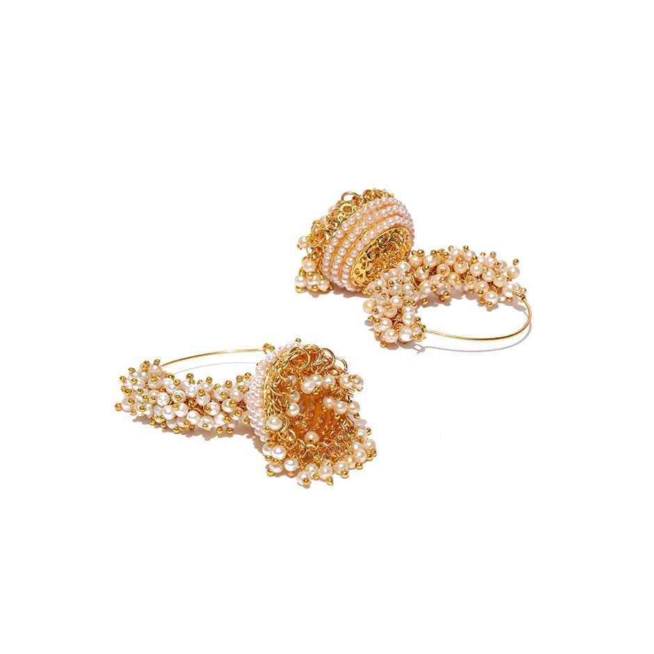 YouBella Gold Plated Pearl Jhumka/Jhumki for Women Traditional Earrings for Girls (YBEAR - 31070)