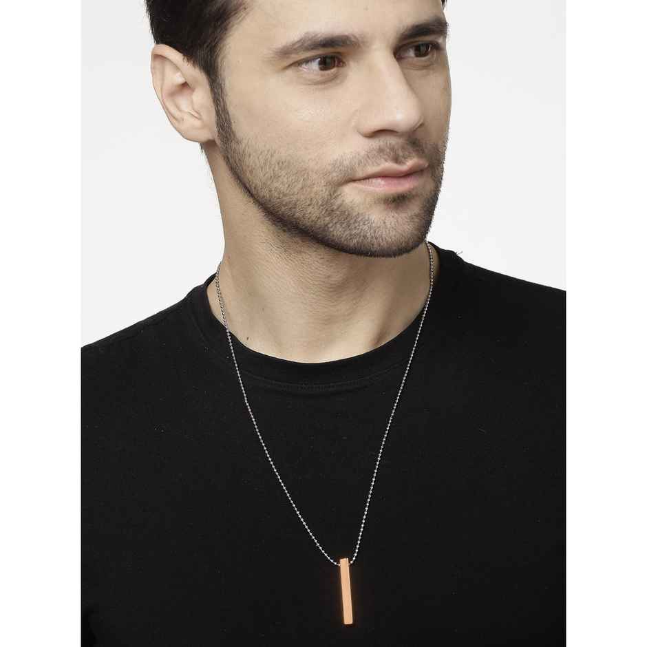NVR Men's Copper Plated Geomatric Pendent With Chain | NVR2373